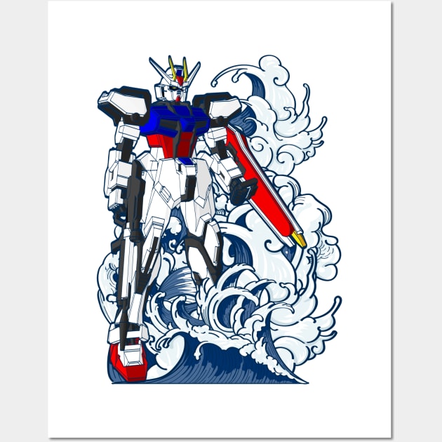 GAT-X105 Strike Gundam Wall Art by gblackid